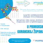 Želite saznati više o EU projektima u Primorsko-goranskoj županiji ili realizirati svoju ideju putem EU fondova? Dani otvorenih vrata EU projekata u Primorsko-goranskoj županiji su PRIGODA za Vas!