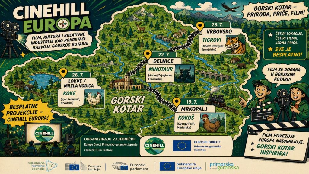 Cinehill Europa stiže u Gorski kotar: tjedan filma, dijaloga i novih razvojnih prilika